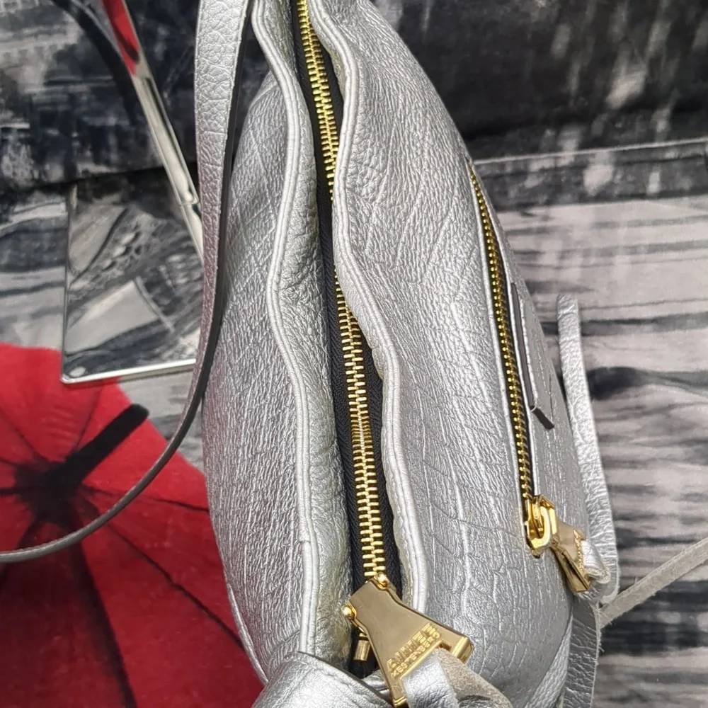 Aimee Kessenberg Silver Crossbody Bag